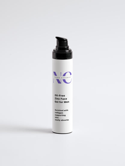 Gel viso allo zinco senza olio per uomo