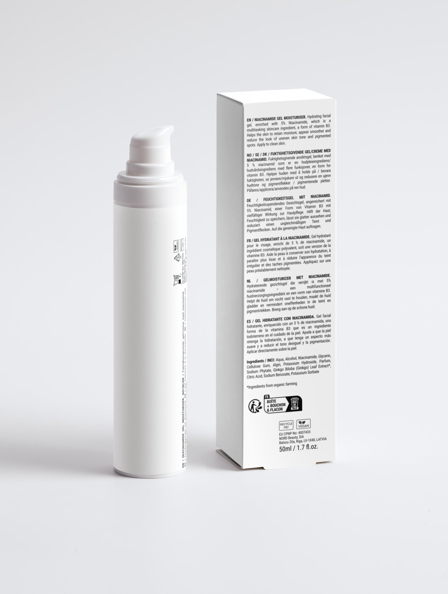 Gel idratante alla niacinamide