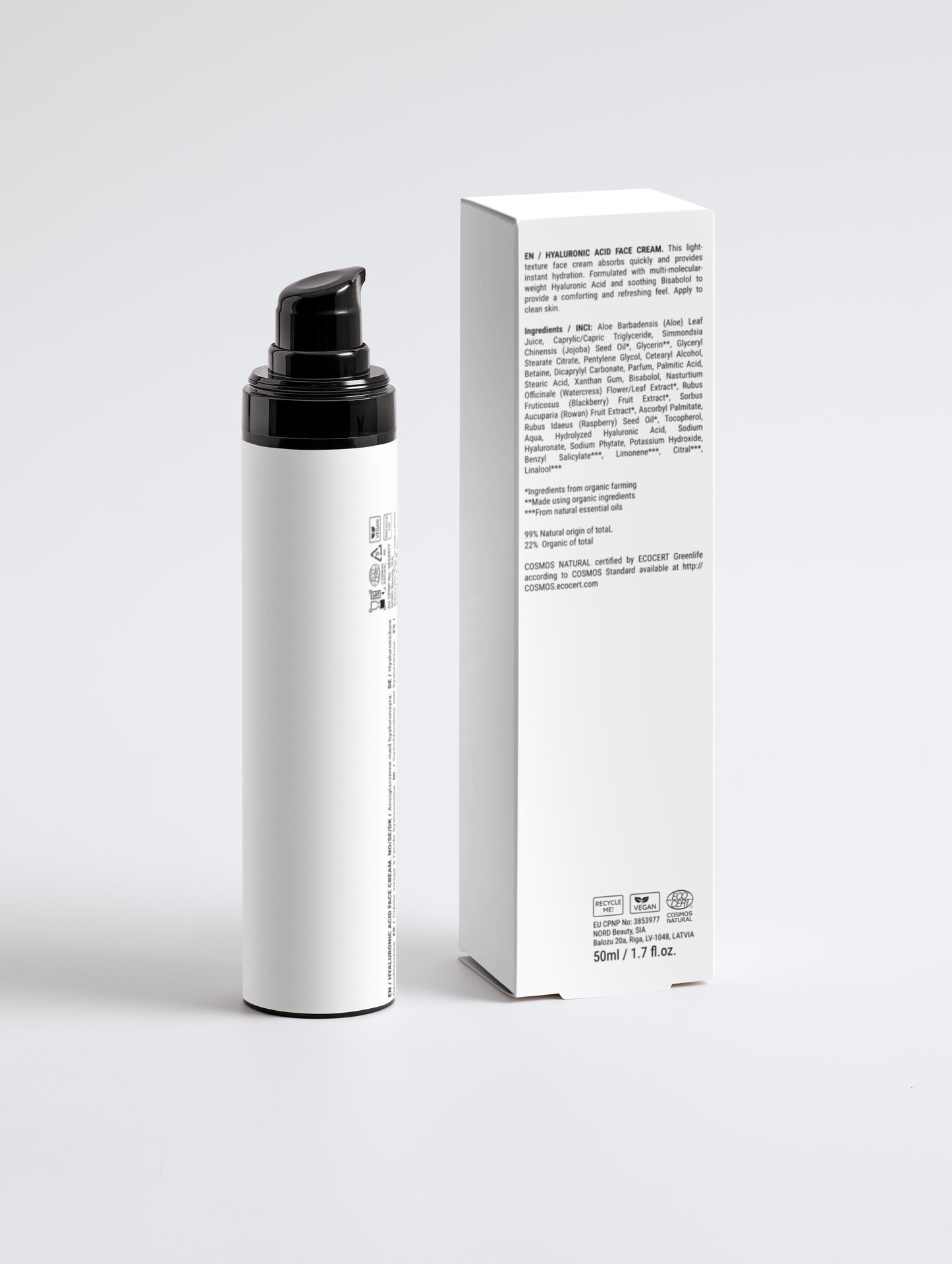 Crema viso all'acido ialuronico per uomo