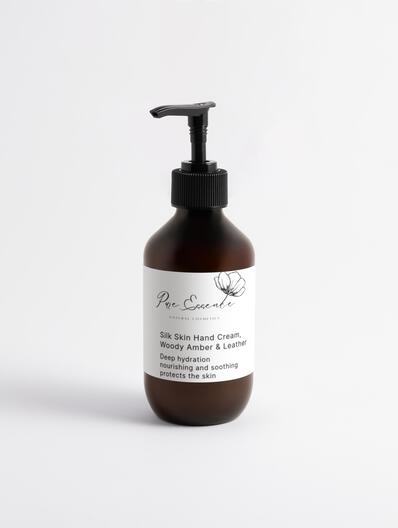 Crema per le mani Silk Skin, Ambra legnosa e cuoio
